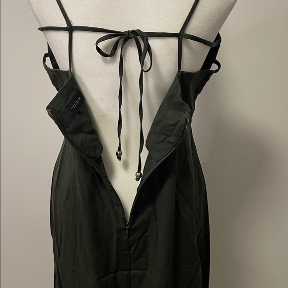 NWOT Zara Dark Olive Dress - Picture 6 of 8
